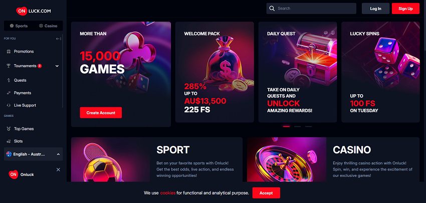 OnLuck Casino No Deposit Bonus