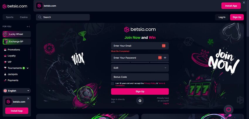 Betsio Casino Real Money Free Spins