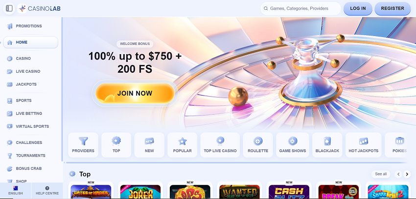 CasinoLab casino No Deposit Bonus Free spins