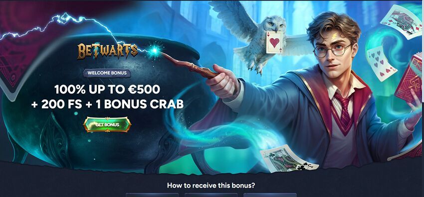 BetWarts Casino Home Page and Welcome Bonus