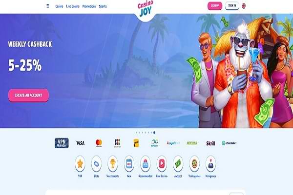 Casino Joy Home Page