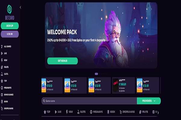 Betzard Casino Home Page
