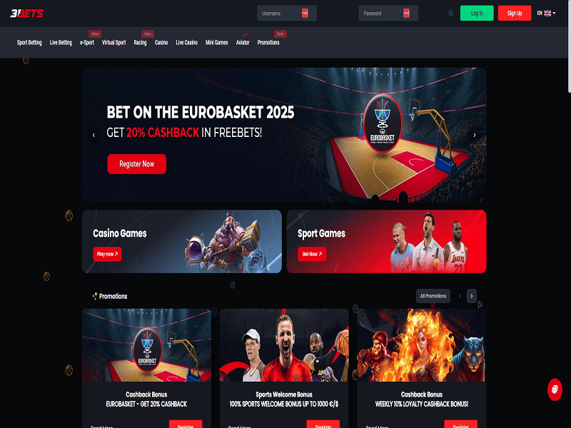 31Bets Casino Home page and Welcome Bonus 31Bets Casino Home page and Welcome Bonus