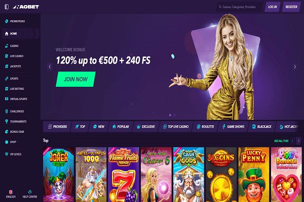 Naobet Casino Home Page and Welcome Bonus