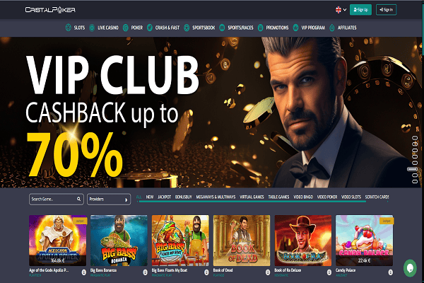 Cristal Poker Casino Home Page and Bonuses