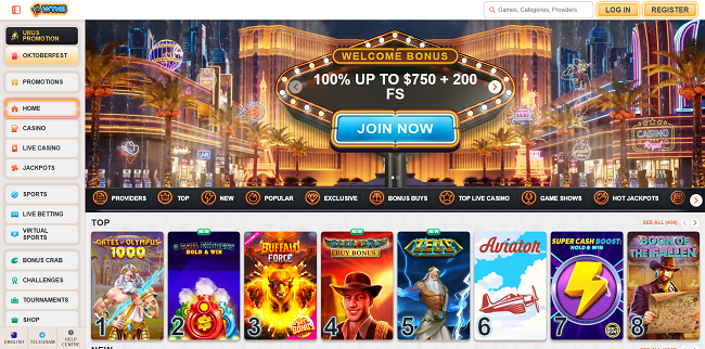 Wyns casino Home page andwelcome bonus