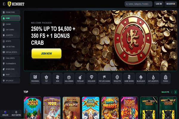 Kinbet Casino Home Page and Welcome Bonus Kinbet Casino Home Page and Welcome Bonus