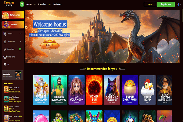 Dragon Slots Casino Home Page and Welcome Bonus Dragon Slots Casino Home Page and Welcome Bonus