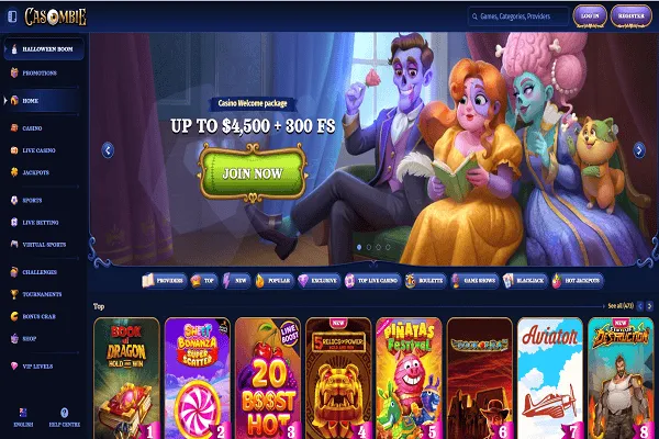 Casombie Casino Home Page and Welcome Bonus Casombie Casino Home Page and Welcome Bonus