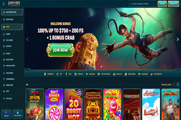 Larabet Casino Home Page and Welcome Bonus Larabet Casino Home Page and Welcome Bonus