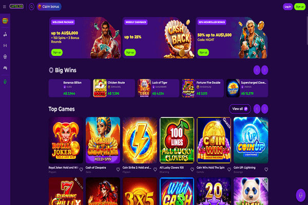 Gambloria Casino Home Page and Bonuses