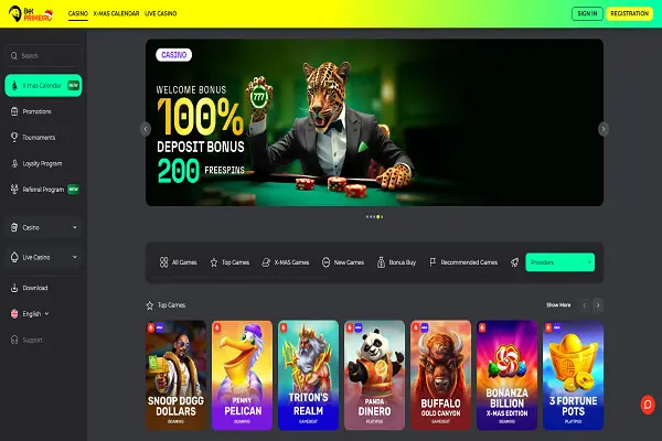 BetPrimeiro Casino Home Page and Welcome Bonus
