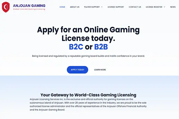 Anjouan Gaming Home Page