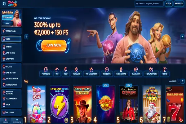 DudeSpin Casino Home Page and Welcome Package DudeSpin Casino Home Page and Welcome Package
