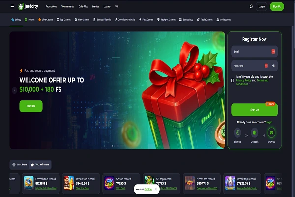JeetCity Casino Home Page
