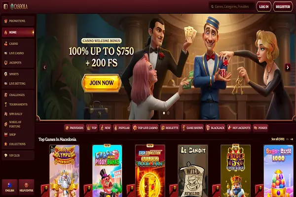 Casoola Casino Home Page and Welcome Bonus