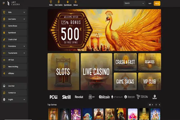 Art Casino Home Page and Bonuses Art Casino Home Page and Bonuses