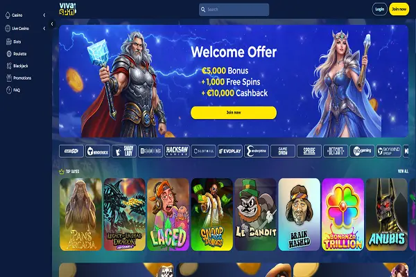 VivaSpin Casino Home Page and Welcome Bonus VivaSpin Casino Home Page and Welcome Bonus