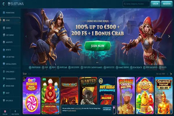 Slotuna Casino Home Page and Welcome Bonus Slotuna Casino Home Page and Welcome Bonus