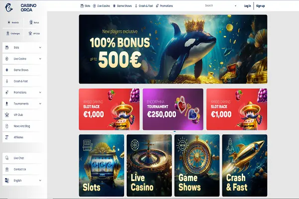 Casino Orca Home Page and Bonuses Casino Orca Home Page and Bonuses