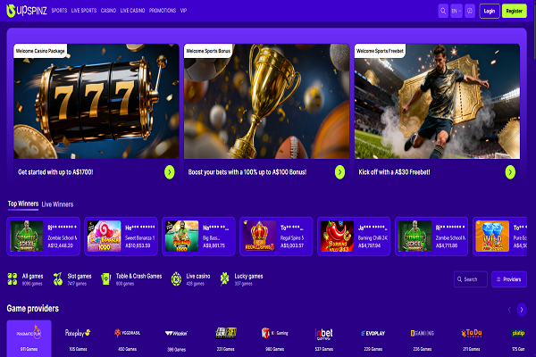 UpSpinz Casino Home Page and Bonuses UpSpinz Casino Home Page and Bonuses