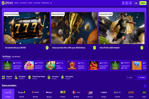 UpSpinz Casino Home Page and Bonuses UpSpinz Casino Home Page and Bonuses