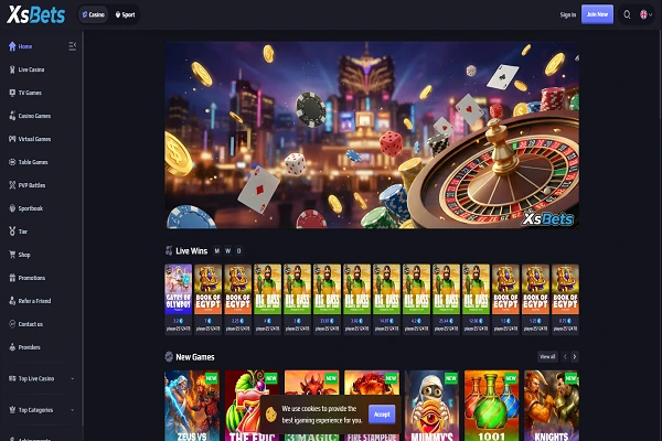XsBets Casino Home Page XsBets Casino Home Page