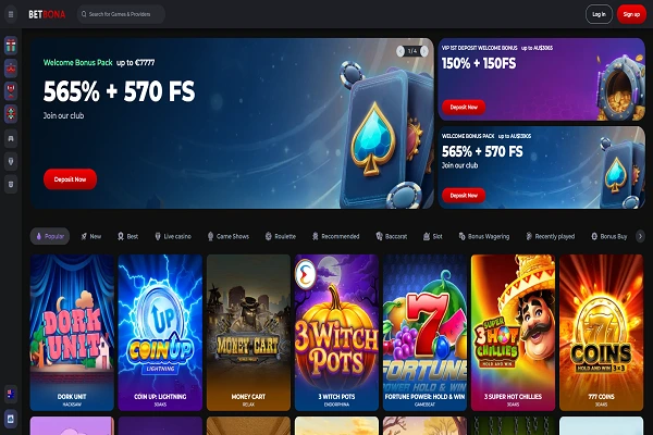 BetBona Casino Home Page and Welcome Bonus BetBona Casino Home Page and Welcome Bonus
