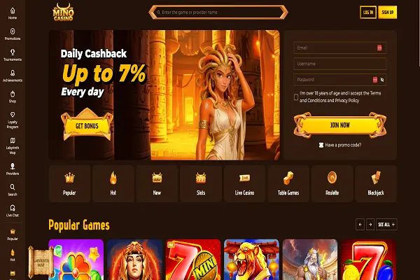 Mino casino Home page and Bonuses Mino casino Home page and Bonuses