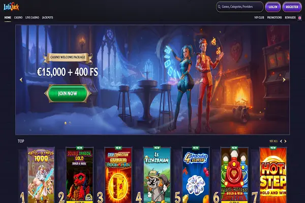 Lolajack Casino Home Page and welcome Bonus Lolajack Casino Home Page and welcome Bonus