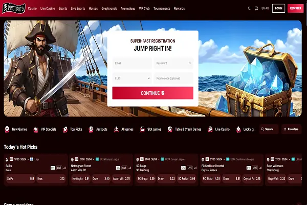 Piratepots Casino Home Page