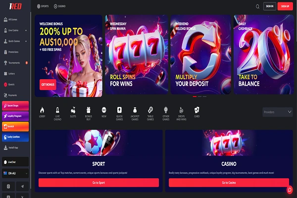 1Red Casino Home Page and Welcome Bonus 1Red Casino Home Page and Welcome Bonus