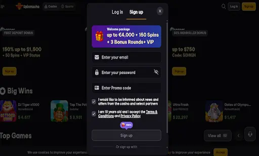 SpinMacho Casino Register SpinMacho Casino Register