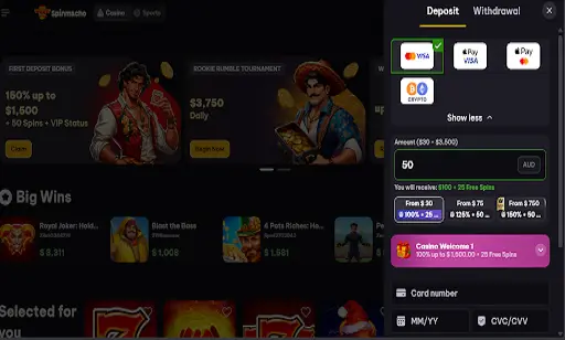 Spinmacho casino Deposit Methods Spinmacho casino Deposit Methods