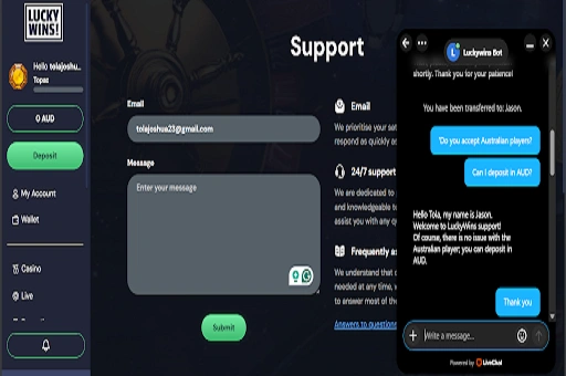 LuckyWins casino Support LuckyWins casino Support