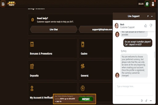 FatPirate Casino Support FatPirate Casino Support