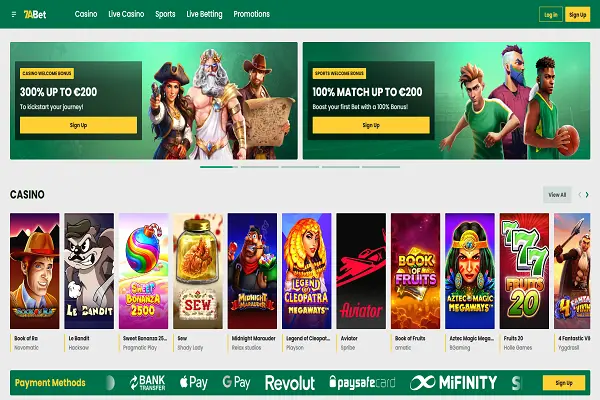 7ABet Casino Home Page and Welcome Bonus 7ABet Casino Home Page and Welcome Bonus