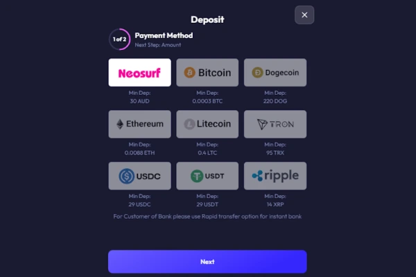 Spinrise Deposit Methods