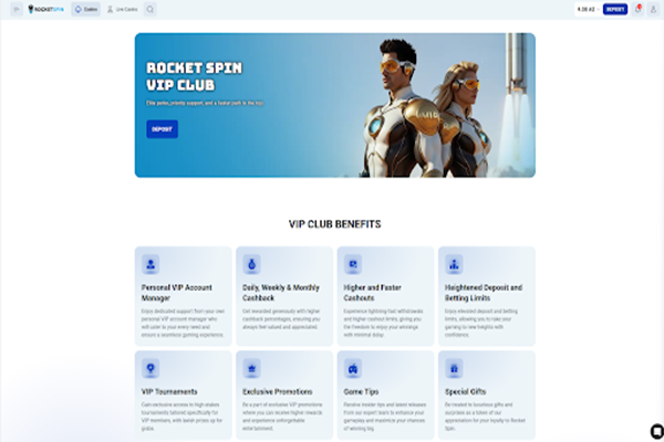 RocketSpin Casino VIP Club