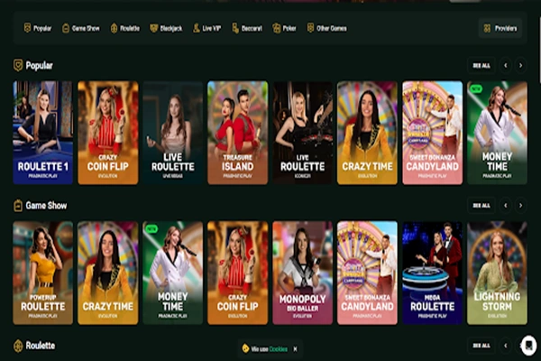 Live Games Section Goldex Casino