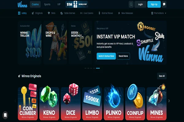 Winna Casino Home Page Winna Casino Home Page