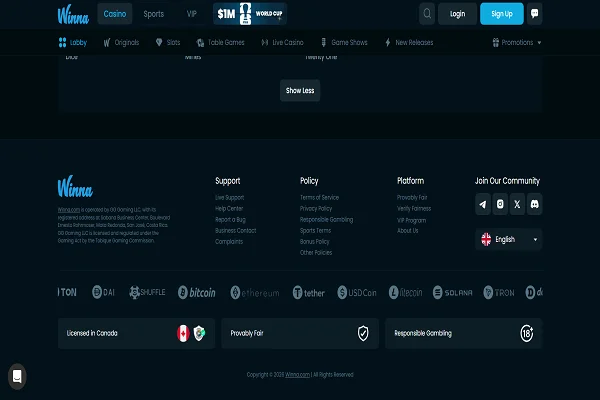 Winna Casino Payments Winna Casino Payments