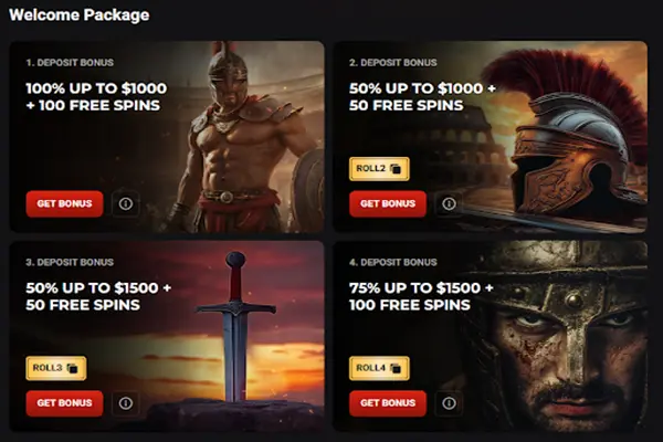 Welcome Bonus Package at Rollero Casino