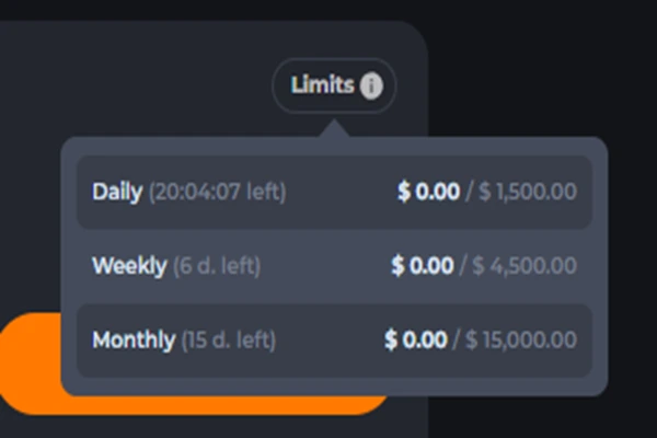 Current deposit limits at Corgibet