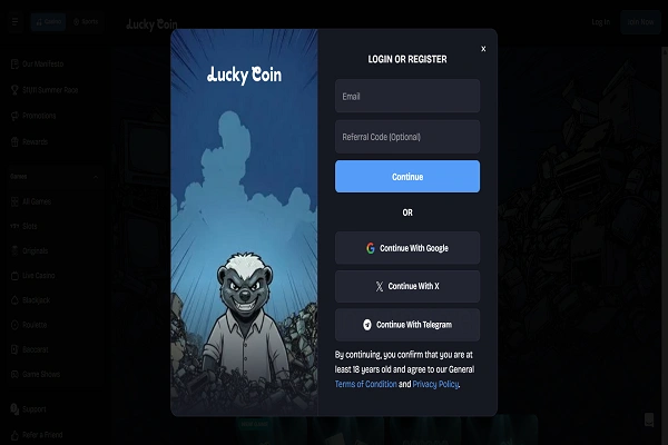 Lucky Coin Casino Registration