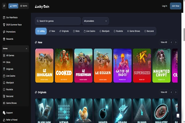 Lucky Coin Casino Games