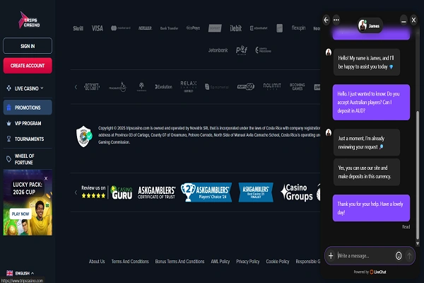 Trips Casino Customer Support Trips Casino Customer Support