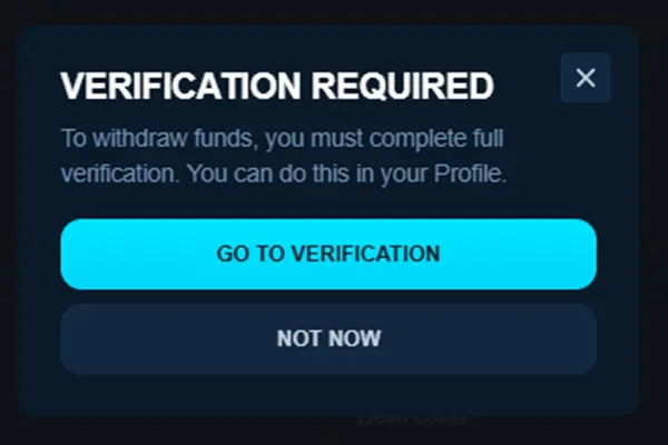 Players doesnt need verification at Casino Bello