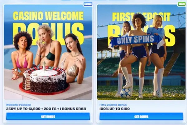 Two types of Welcome Bonuses for players