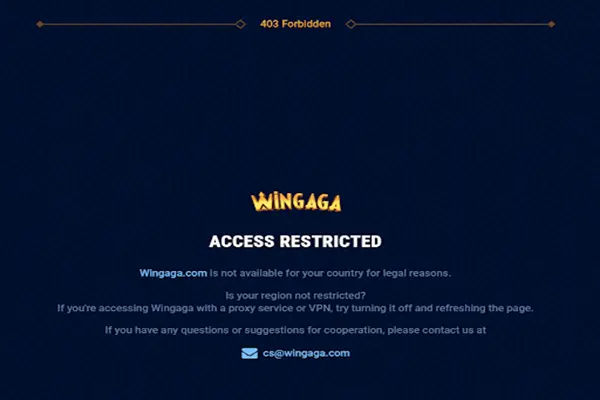 WinGaga is restricted for Aussies without VPN